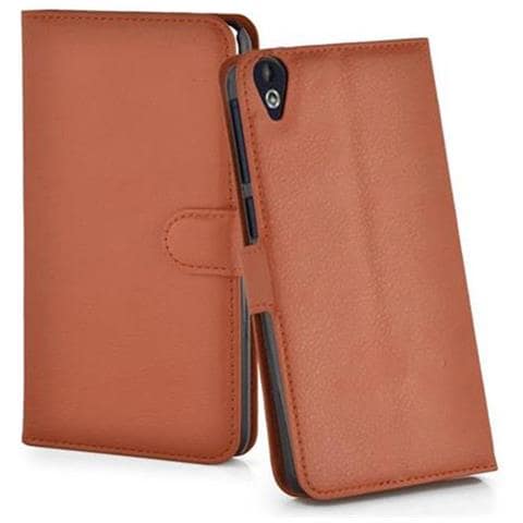 Custodia Compatibile Con Htc Desire 820 In Marrone Pastello - Coperchio Protettiva Con Chiusura Magnetica, Funzione Stand E Tasca Per Le Carte - Foto 13