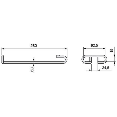 8929511 Supporto Porta Calici / coppe / bicchieri, Cromato, 280mm - Foto 2
