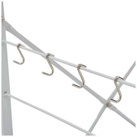 Mobile per Microonde Bianco 60x39,6x123 cm Legno Multistrato - Foto 7