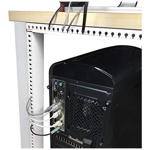 Canaline Escursioni A Parete Sistema Di Gestione Dei Cavi 35 Metri Parcheggio Aperto Autoadesivo Ordina Cavi Wire Copertura Concealer Raceway Per Casa E Ufficio Usa - 9 X 39 Centimetri Lunghezza Bianco - Foto 4