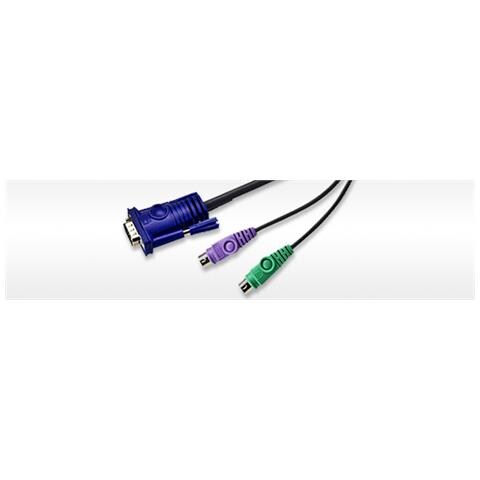 KA7920, 4,5m, 252g, Nero, VGA + 2x PS / 2, RJ-45, Maschio / maschio - Foto 1