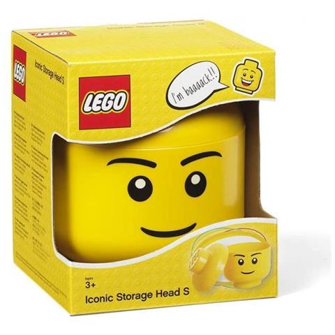 Scatola Portaoggetti Testa Boy Mini 10 X 11 Cm Polipropilene Giallo - Foto 5