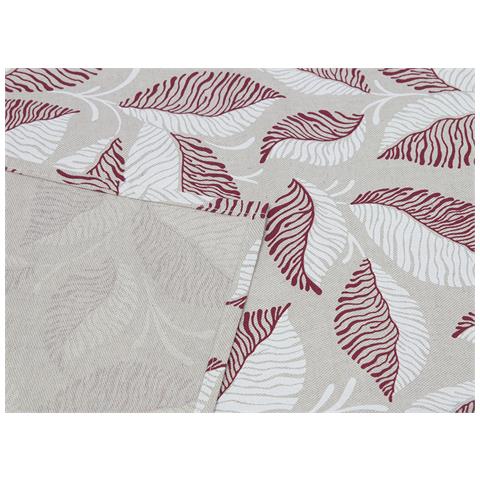 Tovaglia Per Salotto Cucina Tavolo In Cotone Made In Italy Fantasie Autunnali 140x180 Linfa Bordeaux - Foto 9