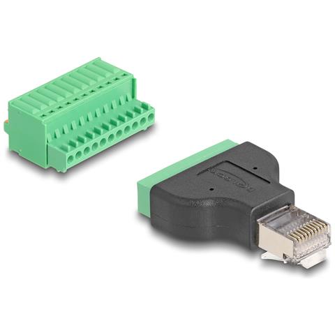 Adattatore da RJ50 maschio per morsettiera con pulsante - Foto 1