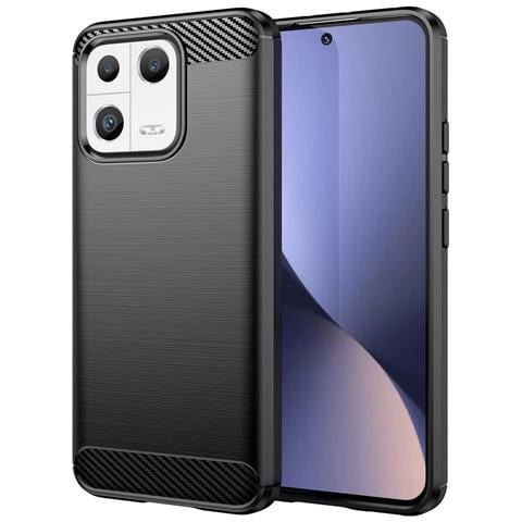 Custodia B-case Tpu Silicone Cover Case Per Xiaomi 13 Carbon Metal Black - Foto 1