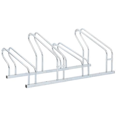 Supporto Per 4 Bici Da Pavimento Autoportante Acciaio Zincato - Foto 1