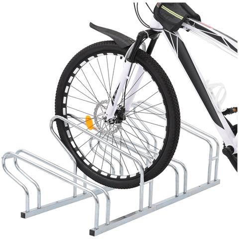 Supporto Per 4 Bici Da Pavimento Autoportante Acciaio Zincato - Foto 2