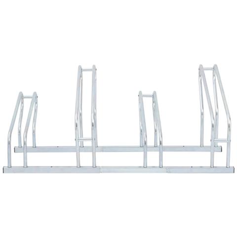 Supporto Per 4 Bici Da Pavimento Autoportante Acciaio Zincato - Foto 3