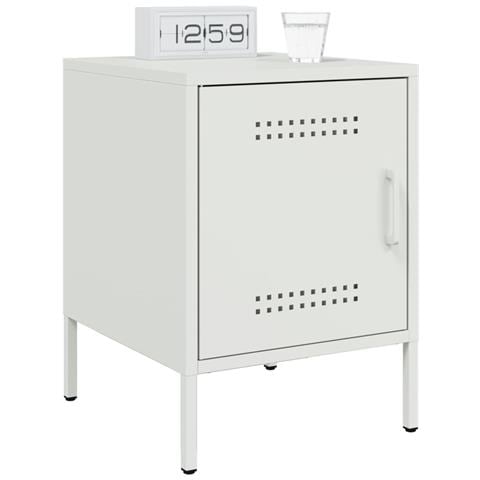 Comodini 2 Pz Bianchi 36x39x50,5 Cm In Acciaio - Foto 2