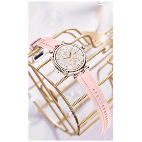 Orologio Intelligente Con Cardiofrequenzimetro, Monitoraggio Del Sonno, Contapassi Pink - Foto 2