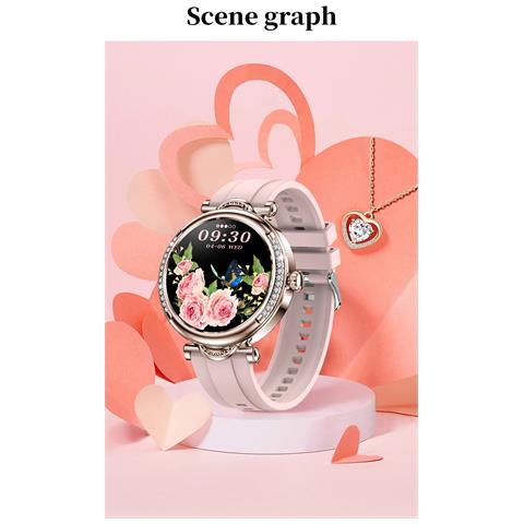 Orologio Intelligente Con Cardiofrequenzimetro, Monitoraggio Del Sonno, Contapassi Pink - Foto 7