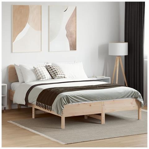 Giroletto Senza Materasso 120x190 Cm In Legno Massello Di Pino - Foto 3