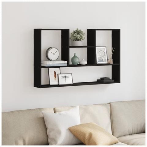 Scaffale A Parete Nero 99x15x60 Cm In Truciolato - Foto 3