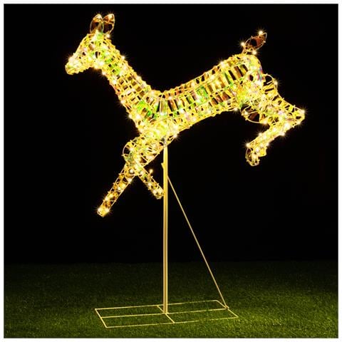 Renna Luminosa Natalizia Addobbo Per Esterno Cervo Led Luce Calda 94 X 115 Cm - Foto 1
