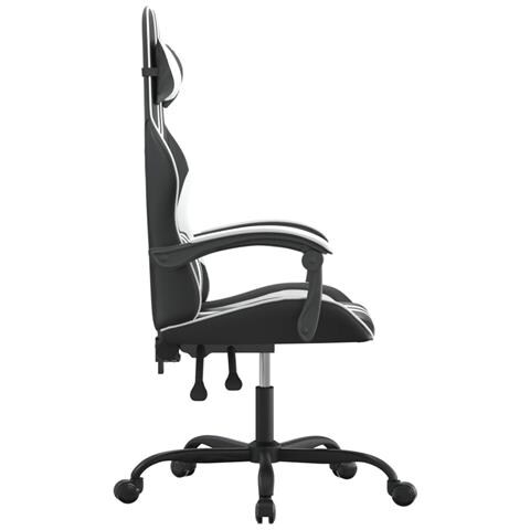 Sedia da Gaming Nero e Bianco in Similpelle - Foto 10