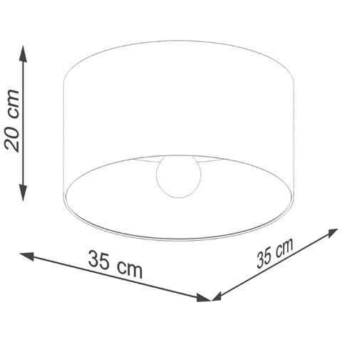 Lampada Da Soffitto Telesto Bianco /marrone Scuro Sl. 1392 - Scandinavo Lampade Da Soffitto Bianco /testa Di Moro 20x35x35 Cm - Foto 2