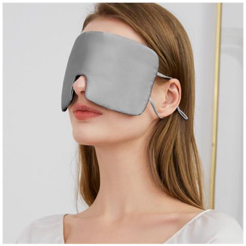 Maschera Per Dormire In Seta Oversize Per Uomo E Donna Grey - Foto 1