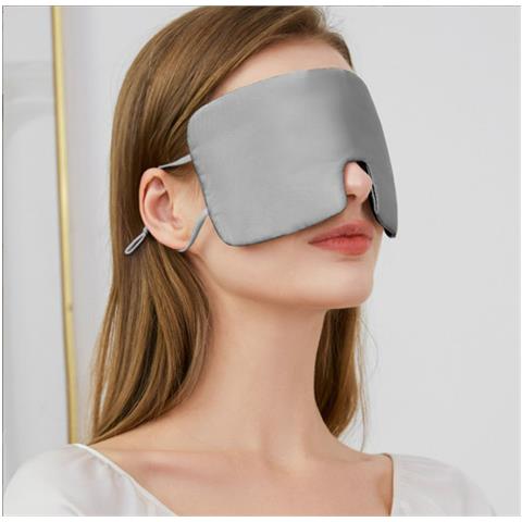 Maschera Per Dormire In Seta Oversize Per Uomo E Donna Grey - Foto 2