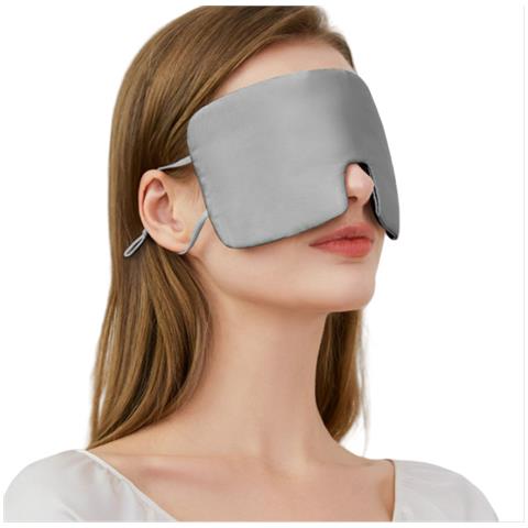 Maschera Per Dormire In Seta Oversize Per Uomo E Donna Grey - Foto 3