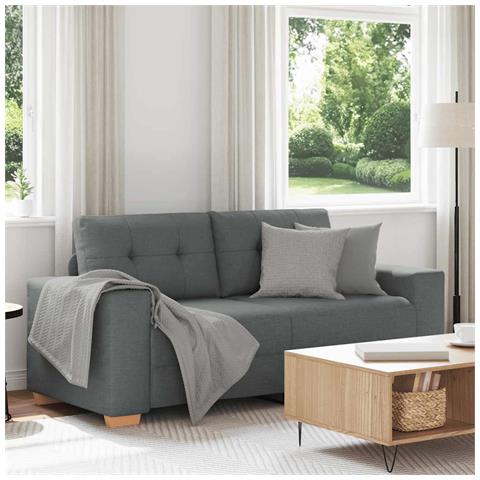 Divano Divanetto Grigio Scuro 140 cm in Tessuto - Foto 1