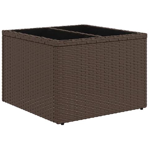 Set Divani Da Giardino 7 Pz Con Cuscini Marrone In Polyrattan - Foto 3