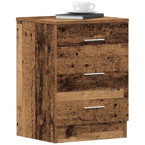 Comodini 2 Pz Legno Antico 38x35x55 Cm In Legno Multistrato - Foto 1