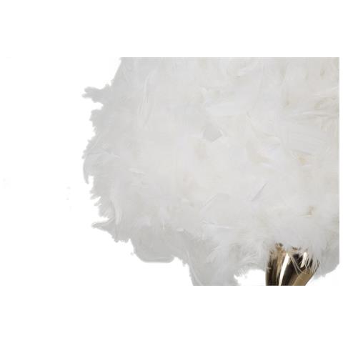 Lampada Da Tavolo Piume 3 - Bianco - Metallo - 25x25x47 Cm - Foto 2
