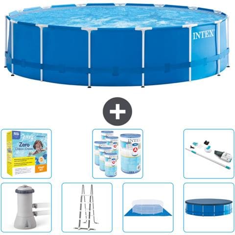 Piscina Fuori Terra - In Giro - 457x457x122 Cm - Blu - Include Accessori Coordinati Cb51 - Foto 1