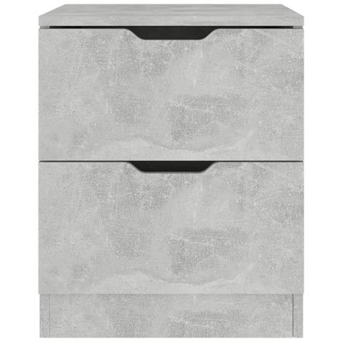 Comodino Grigio Cemento 40x40x50 Cm In Legno Multistrato - Foto 2