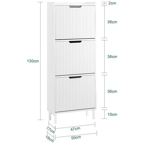 Sobuy Scarpiera 50x19x130cm Fsr177-h-w - Foto 2