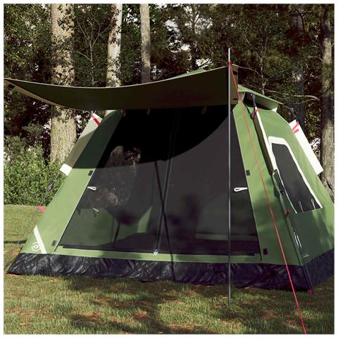 Tenda a Cupola da Campeggio 5 Persone Verde a Rilascio Rapido - Foto 1