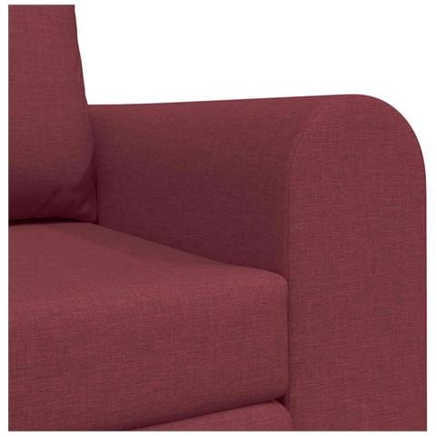 Divano Letto 2-in-1 Rosso Borgogna 148x71x83 cm Tessuto - Foto 9