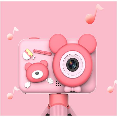 Simpatica Macchina Fotografica Per Bambini Con Doppio Obiettivo E Supporto Pink - Foto 8
