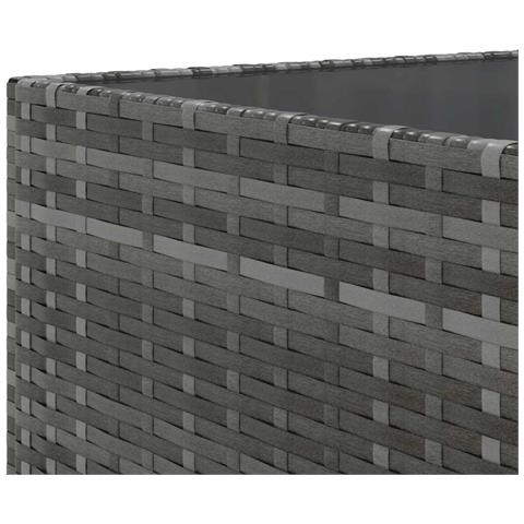 Set Divani da Giardino 6 pz con Cuscini in Polyrattan Grigio - Foto 9