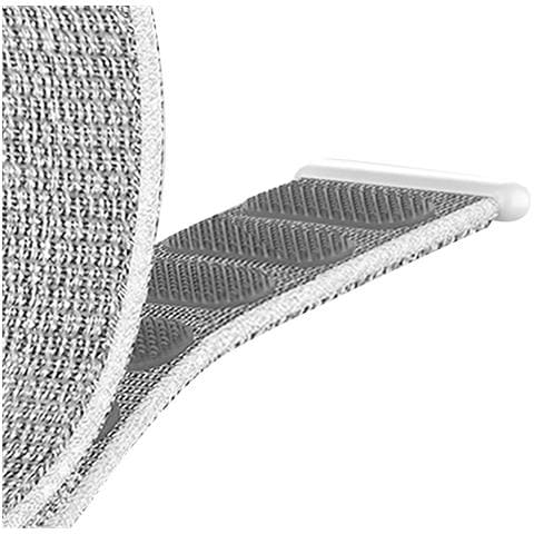 Bracciale Sport Per Apple Watch 44 / 45 / 46 / 49mm In Nylon Tessuto Velcro, Grigio - Foto 5