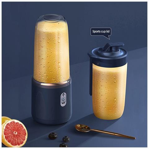 Frullatore Elettrico Portatile Con 6 Lame - Blu, Doppia Tazza - Foto 7