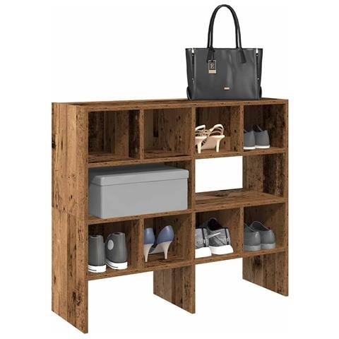 Scarpiere 2 pz Impilabili Legno Antico 89,5x30x40 cm - Foto 2