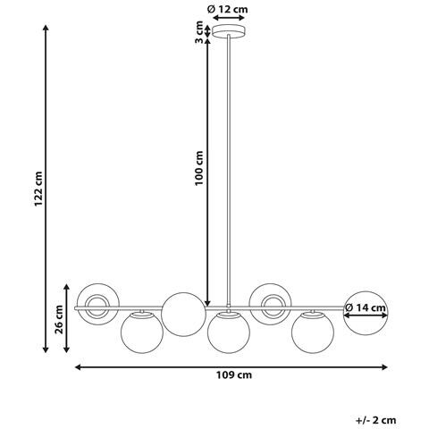 Lampadario Karla Metallo Oro - Foto 7