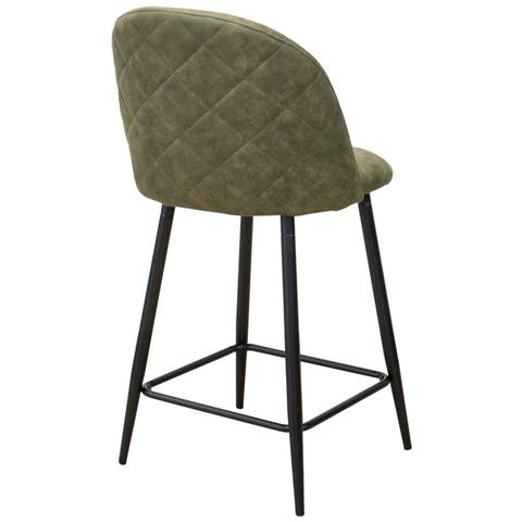 Set Di 4 Sgabelli Alti Denise Sgabi - Verde - Microfibra - 44x47x101 Cm - Foto 3