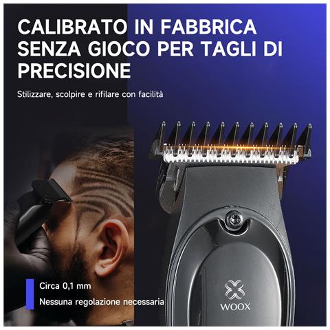 Tagliacapelli Da Uomo, Kit Tagliacapelli Professionale 2 In 1, Rasoio  Da 600 Mah, Ricarica Di Tipo C, Macchina Silenziosa Per La Rasatura Di Barba/capelli/corpo - Foto 2