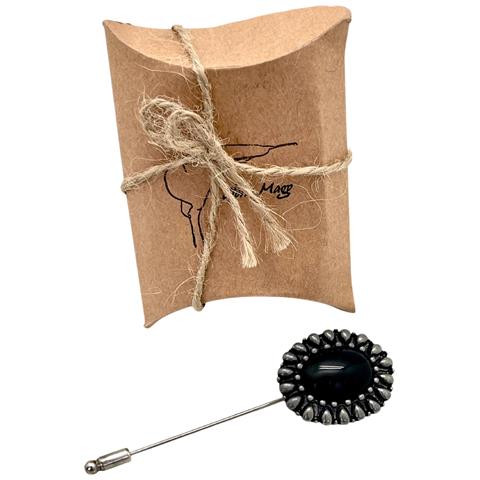 Spilla-spilla Vintage In Argento Con Cammeo Nero 10µ - Foto 3