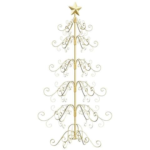 Albero di Natale in metallo con supporto Oro 150 cm - Foto 1