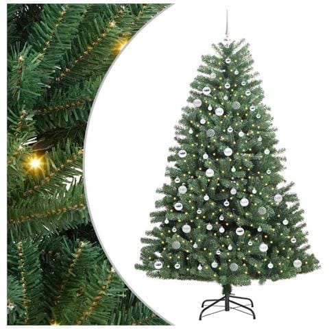 Albero di Natale Artificiale con Rami Pieghevoli Verde 210 cm - Foto 1