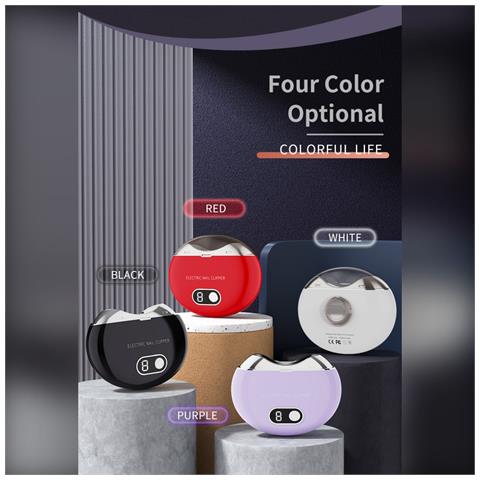 Lima E Tagliaunghie Elettrica Multifunzionale Con Display Lcd - Cura Unghie Sicura Red - Foto 2