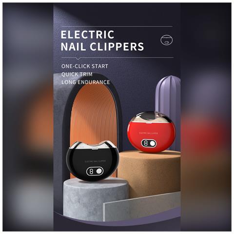 Lima E Tagliaunghie Elettrica Multifunzionale Con Display Lcd - Cura Unghie Sicura Red - Foto 5