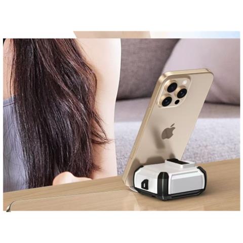 Custodia Magnetica Nera Per Airpods Pro 3 Compatibile Con Magsafe, Con Supporto Orizzontale E Verticale - Foto 4