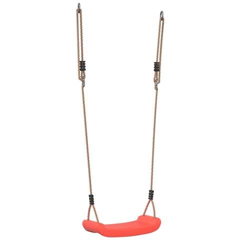 Seggiolino Altalena per Bambini Singolo Corda Regolabile Rosso - Foto 1
