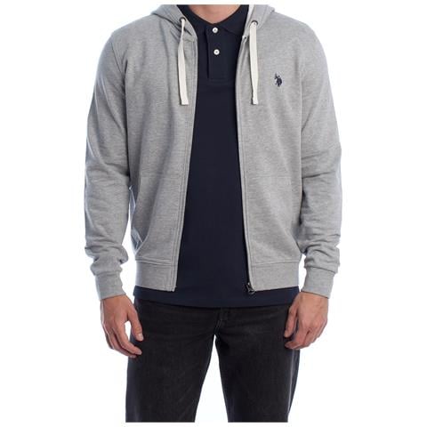 Felpa Con Cappuccio E Zip Da Uomo 63633 - Foto 1