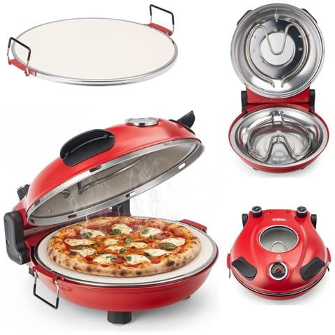Forno pizza + pietra 420° portatile 1200 W, vetro resistente - Foto 4