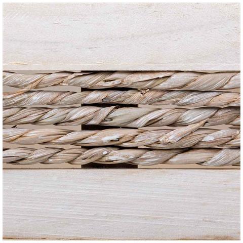 Cesto In Legno E Corda Bianco 30x20x12/27h - Foto 6